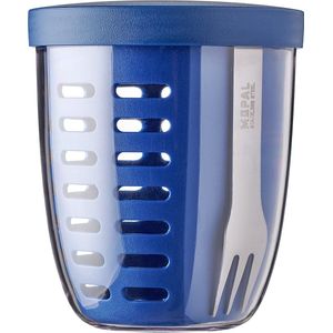 Mepal - Ellipse fruit & veggie pot - 600 ml - Incl. vorkje - Vivid blue