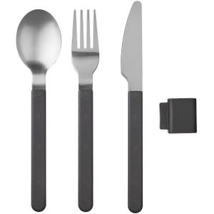 Mepal bestekset Silueta – 3-delig – Reisbestek – Nordic black