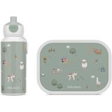 Mepal lunchset Campus – Broodtrommel en Drinkbeker voor kinderen – Bento box – Pop-up drinkfles – Little Farm