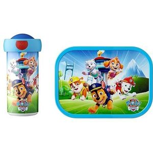 Mepal lunchset Campus – Broodtrommel en Drinkbeker voor kinderen – Bento box – Schoolbeker – Paw Patrol Pups