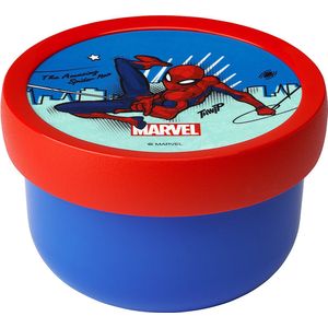 Mepal fruitbox Campus – 300 ml – Inclusief fruitvorkje – Sluit goed af – Snackdoosje – Spiderman