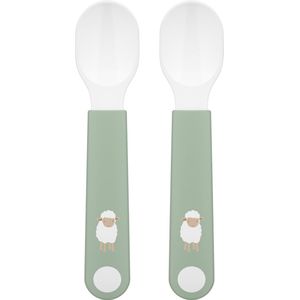 Mepal - Mepal Mio Baby Lepel - Baby Training Lepel - Baby Training Lepel - Levensmiddelenlepel - Vaatwasmachinebestendig en BPA-vrij - Set van 2 - Little Farm