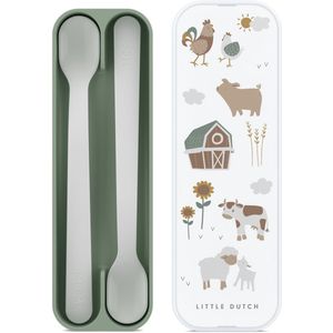 Mepal Mio babylepel – Set van 2 – Lange steel – Kinderservies – Little Farm