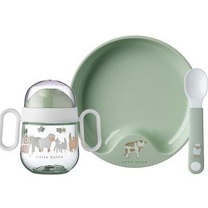 Mepal Mio babyservies set – 3-delig – Kraamcadeau – Kinderservies – Little Farm