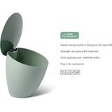 Mepal Calypso afvalbakje – 2,2 liter – Afvalbakje aanrecht met deksel – Duurzaam afvalbakje – Nordic black