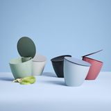 Mepal Calypso afvalbakje – 2,2 liter – Afvalbakje aanrecht met deksel – Duurzaam afvalbakje – Nordic sage