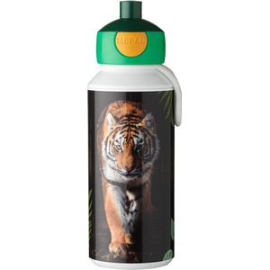 Mepal pop-up drinkfles Campus - 400 ml – Sluit goed af – Drinkbeker voor kinderen – Wild Tiger