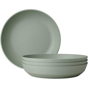 Mepal diep bord Silueta – 4 stuks – Dinerborden – Nordic sage