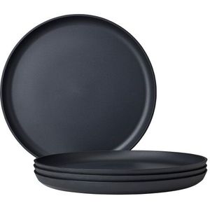 Mepal plat bord Silueta – 4 stuks – Dinerborden – Nordic black
