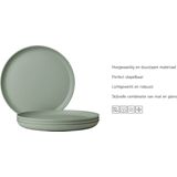 Mepal plat bord Silueta – 4 stuks – Dinerborden – Nordic sage