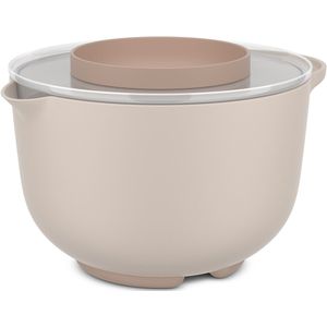 Mepal Beslagkom met spatdeksel Chef it - 3000 ml - Schaal - Magnetron- en vaatwasmachinebestendig - Bakspullen - Chalk