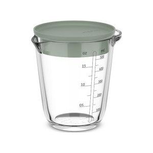 Mepal Glas maatbeker met deksel Chef it - 500 ml - Maataanduiding - Vaatwasmachine-, magnetron- en ovenbestendig - Bakspullen - Nordic sage