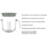 Mepal Glas maatbeker met deksel Chef it - 1000 ml - Maataanduiding - Vaatwasmachine-, magnetron- en ovenbestendig - Bakspullen - Navy
