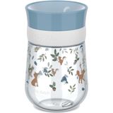 Mepal - 360° Mio Little Dutch leerbeker - Waterdicht - 360° rand om van alle kanten te drinken - Sluit automatisch af wanneer het kind stopt met drinken - 300 ml - Forest Friends