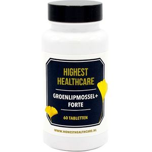 Highest Healthcare (voorheen Honest Healthcare) Groenlipmossel + Forte  60 tabletten