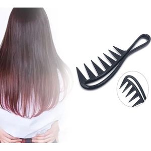 Cabantis Brede Grove Shark Kam|Styling Tool zwart|Kapper Kam|Haar Kam|Anti-klit|Anti-statisch|Zwart