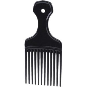 Afrokam Cabantis - Styling Tool - Wide Tooth Comb - Kapper Kam - Haar Kam - Haar Accessoire - Cabantis - Met Gat - Zwart