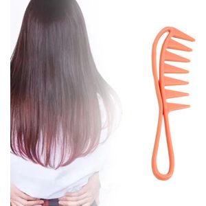 Cabantis® Brede Grove Shark Kam – Antiklit Krullenkam – Voor Krullend, Kroes en Dikker Haar – Anti-Pluis Ontwarrende Kam - Roze