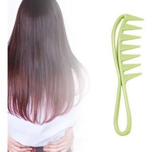 Cabantis Brede Grove Shark Kam|Styling Tool zwart|Kapper Kam|Haar Kam|Anti-klit|Anti-statisch|Groen