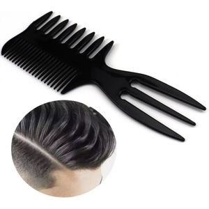 Cabantis Brede ThreeWay Designer Comb - Styling Tool - Kapper Kam - Haar Kam - Haar Accessoire - Zwart