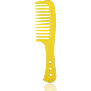 Cabantis Krullenkam met Handvat-Styling Tool-Wide Tooth Comb-KapperKam-Geel