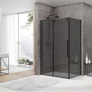 Van Rijn Products - ST06 Wand - Rookglas - Zwart - 98.5x200cm