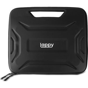 Lappy Rugged Laptoptas - tot 14 Inch - Laptophoes met Handvat en Organizer - Verstevigde hoes tegen valbescherming - Zwart