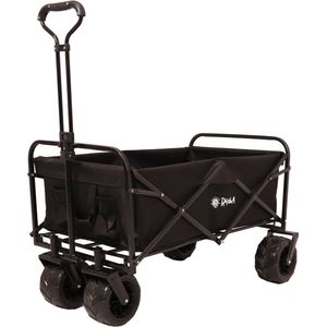 Rijoka Houten Bolderkar Luchtbanden Bolderwagen 100kg Draagkracht 100L Inhoud 92x60x100cm 590156099
