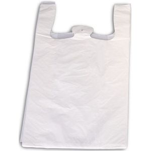 Hemddraagtassen - wit - breed 30cm x hoog 60cm, inslag 2x10cm - dikte 17 micron - verpakt per 1000 stuks