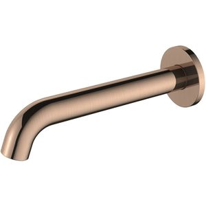 Regn Losse Wand Uitloop 18cm Geborsteld Koper PVD - Messing - Kranen - Badkranen - Baduitlopen - 8720297691850