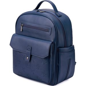 Brisby Venezia Slijtvaste Rugtas - Rugzak - Geschikt voor 15.6 inch laptop - Laptopvak - Waterafstotend - PU Leer - Blauw