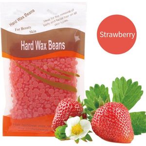 DW4Trading Hard wax beans 100 gr ontharen harsen lichaam gezicht spatels Strawberry