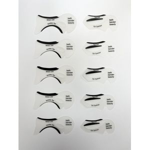 DW4Trading Eyeliner Sjabloon - Set van 10 Stuks