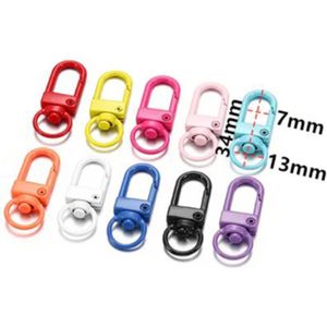 DW4Trading Mini Karabijnhaken - Sleutelhangers - Multicolor - Aluminium - 10 Stuks