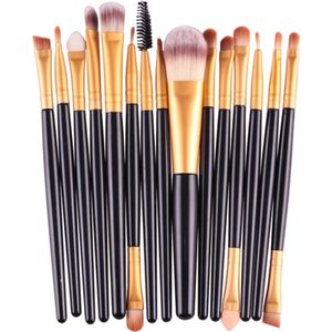 DW4Trading Make Up Penselen - Set van 20 Stuks - Zwart