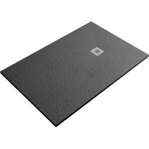 Composiet douchebak Slim Eco 80x80 cm leisteen antraciet