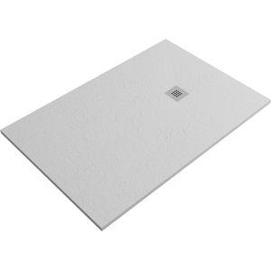 Composiet douchebak Slim Eco 100x110 cm Leisteen Lichtgrijs RAL7035