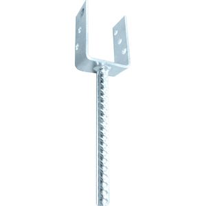Y Form Post Support 121x300x60x4 mm with ribbed pin, U support with ripped pin