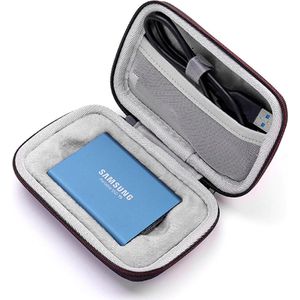 BukkitBow - Carry Case Voor Samsung T1/T3/T5 Portable SSD/Externe Harde Schijf - Hard Cover Opberghoes - Zwart