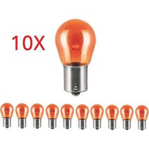 OEM Line - 10 stuks PY21W BAU15s 12V 21W Oranje Knipperlichten Knipperlicht lampen lamp voor auto