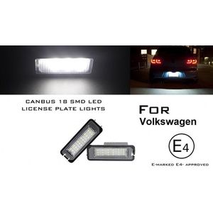LED Kentekenverlichting set voor VW Volkswagen Golf 4 Golf 5 Golf 6 Golf 7 GTI GTD R R32 R20 R line Amarok Bora Eos Lupo Beetle Passat Phaeton Polo 5 6R 6C Scirocco CANBUS LED Kenteken lampen set verlichting units 6000K wit licht