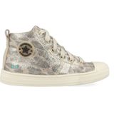 Bunnies JR 221235-906 Meisjes Hoge Sneakers - Goud/Print - Leer - Veters