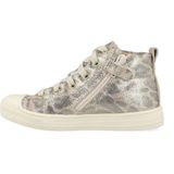 Bunnies JR 221235-906 Meisjes Hoge Sneakers - Goud/Print - Leer - Veters
