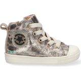Bunnies JR 221235-906 Meisjes Hoge Sneakers - Goud/Print - Leer - Veters