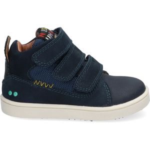 BunniesJR Patrick Pit Jongens Hoge Sneakers - Blauw - Leer - Klittenband