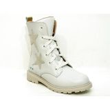 BunniesJR 221861-903 Meisjes Biker Boots - Beige/Wit - Leer - Veters