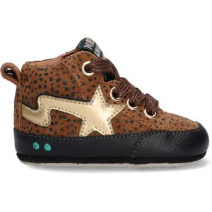 BunniesJR - Babysneakertjes - Bruin - Suède - Vetersluiting