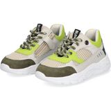 BunniesJR 223340-569 Jongens Lage Sneakers - Groen Beige - Nubuck - Veters