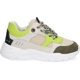 BunniesJR 223340-569 Jongens Lage Sneakers - Groen Beige - Nubuck - Veters