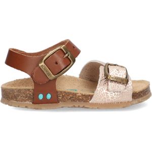 BunniesJR Babette Beach Meisjes Sandalen - Bruin Print - Imitatieleer - Gesp